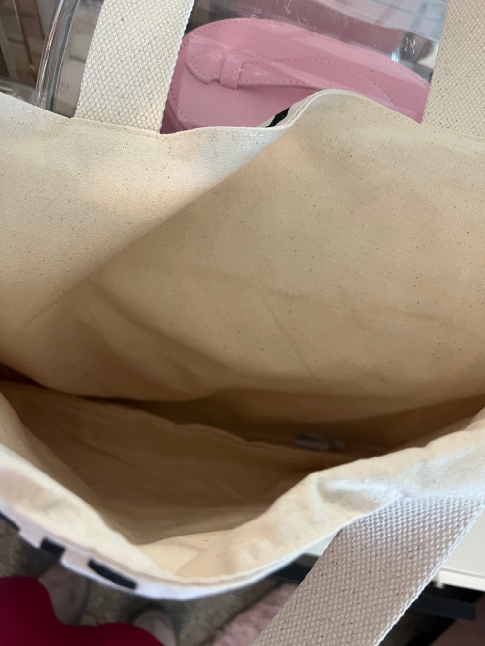 Byredo Canvas Alphabet Tote Bag with Red Accent - Picture 5 of 6